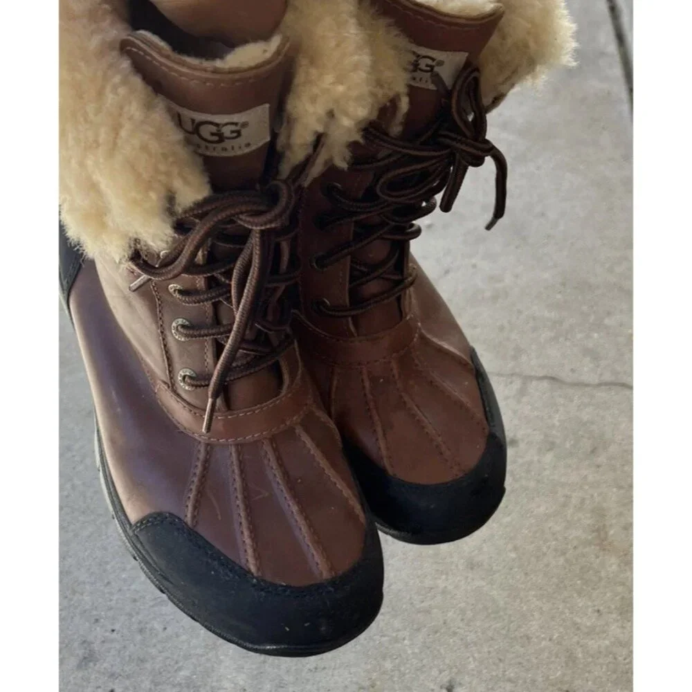 UGG BUTTE WORCHESTER STOUT WATERPROOF LEATHER SNOW BOOTS SIZE mens 9